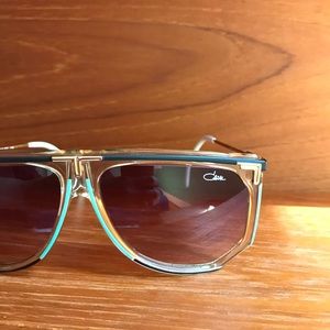 Vintage Cazal Sunglasses mod 865 gold, black, aqua